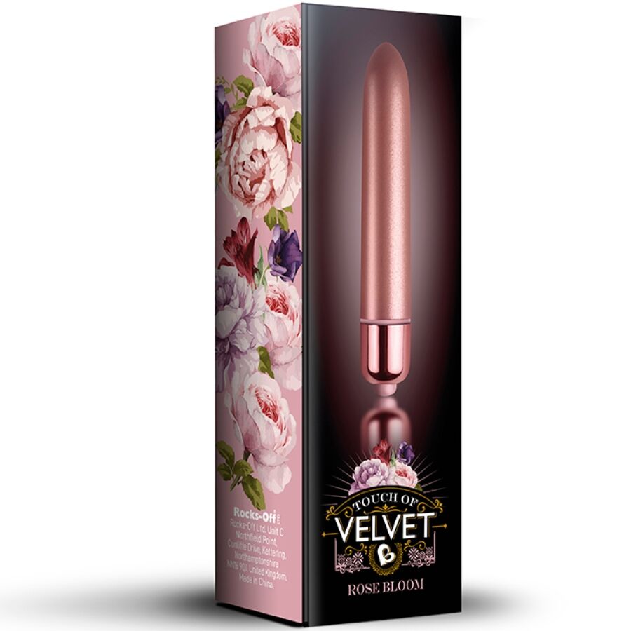 Rocks-Off Vibrating Bullet Touch of Velvet Rose Bloom 10 Velocidades