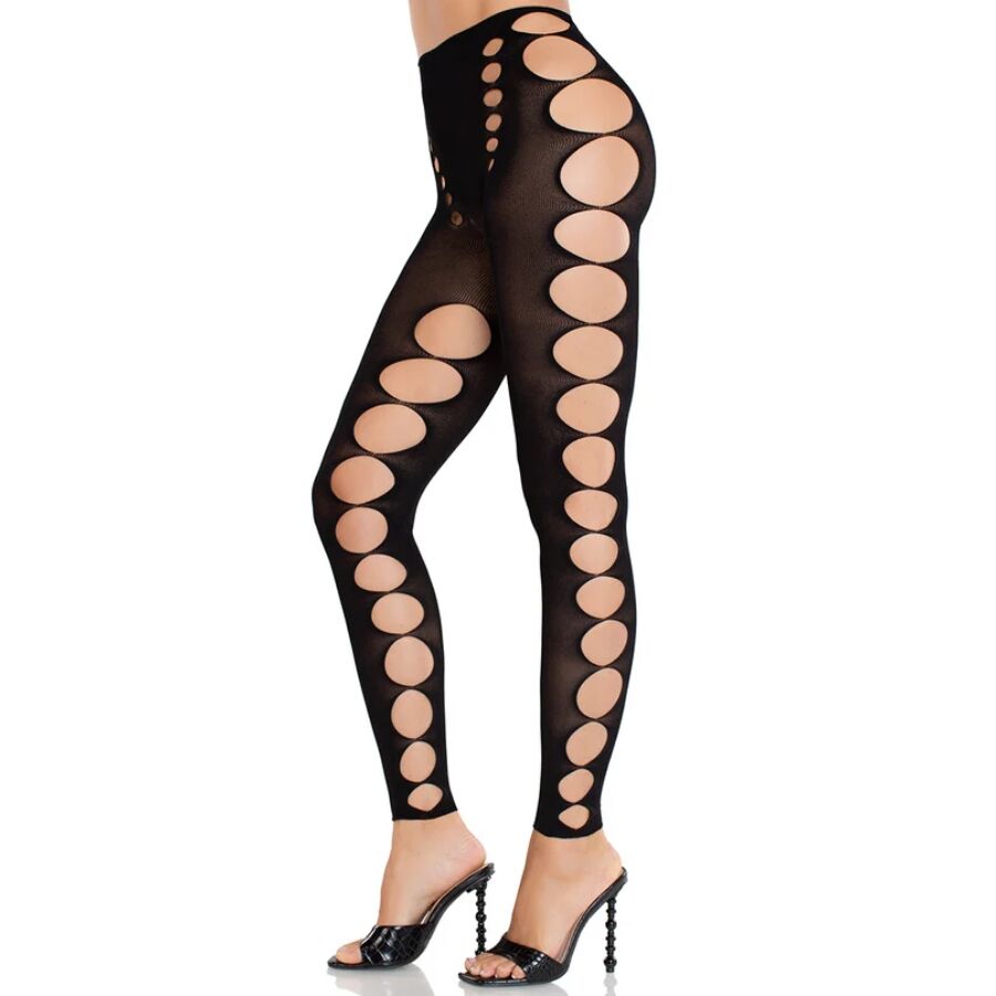 Leg Avenue Medias Strapless Seamless Opacas Negras - Diseño Liga