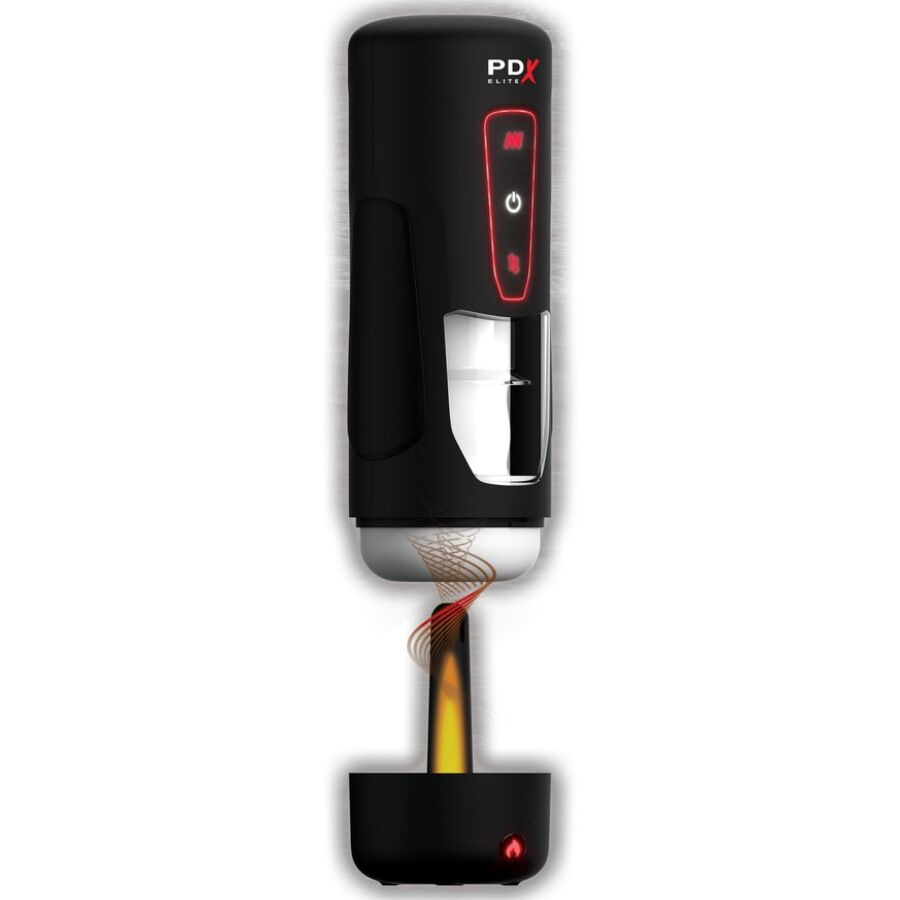 PDX Elite Milk Me Hotter - Masturbador Automático con Vibración, Golpes y Efecto Calor