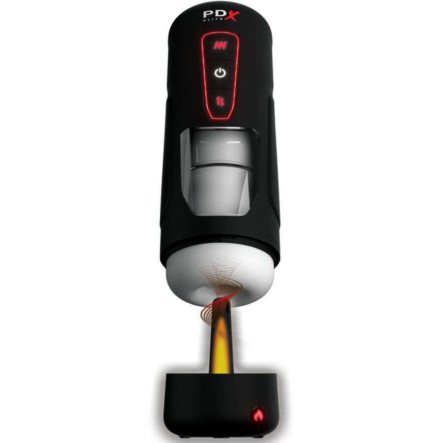 PDX Elite Milk Me Hotter - Masturbador Automático con Vibración, Golpes y Efecto Calor