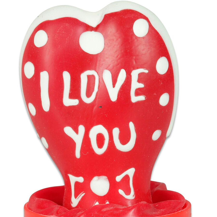 Condones Novelty Pintados a Mano Corazón I Love You - Condomerie