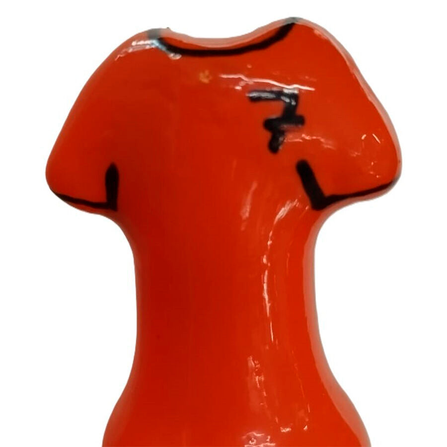 Condomerie Handpainted Novelty Condoms Orange Shirt - Arte Erótico Artesanal
