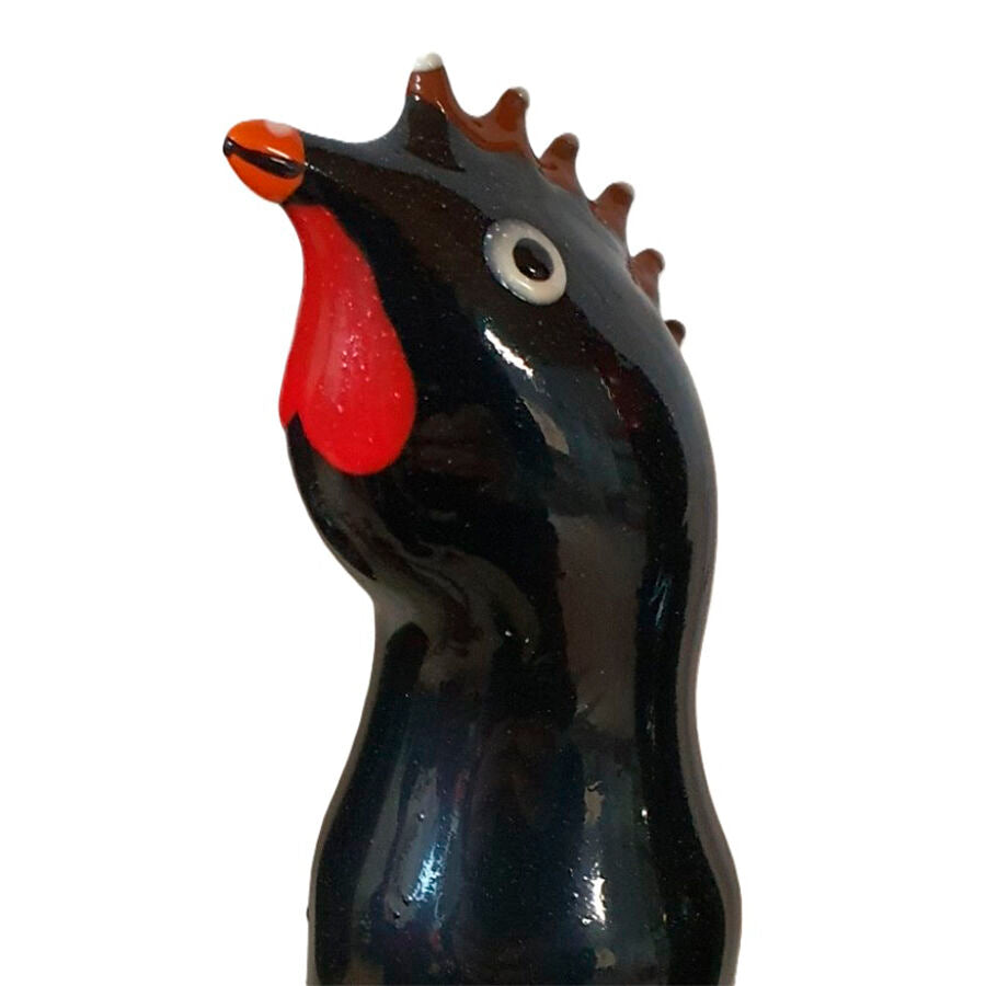 Condones Novelty Handpainted Black Rooster - Condomerie