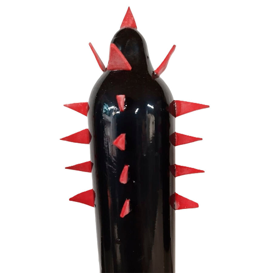 Condomerie Condones Novelty Handpainted Black Cactus XL