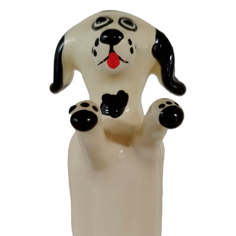 Condomerie Handpainted Novelty Condoms Happy White Dog XL