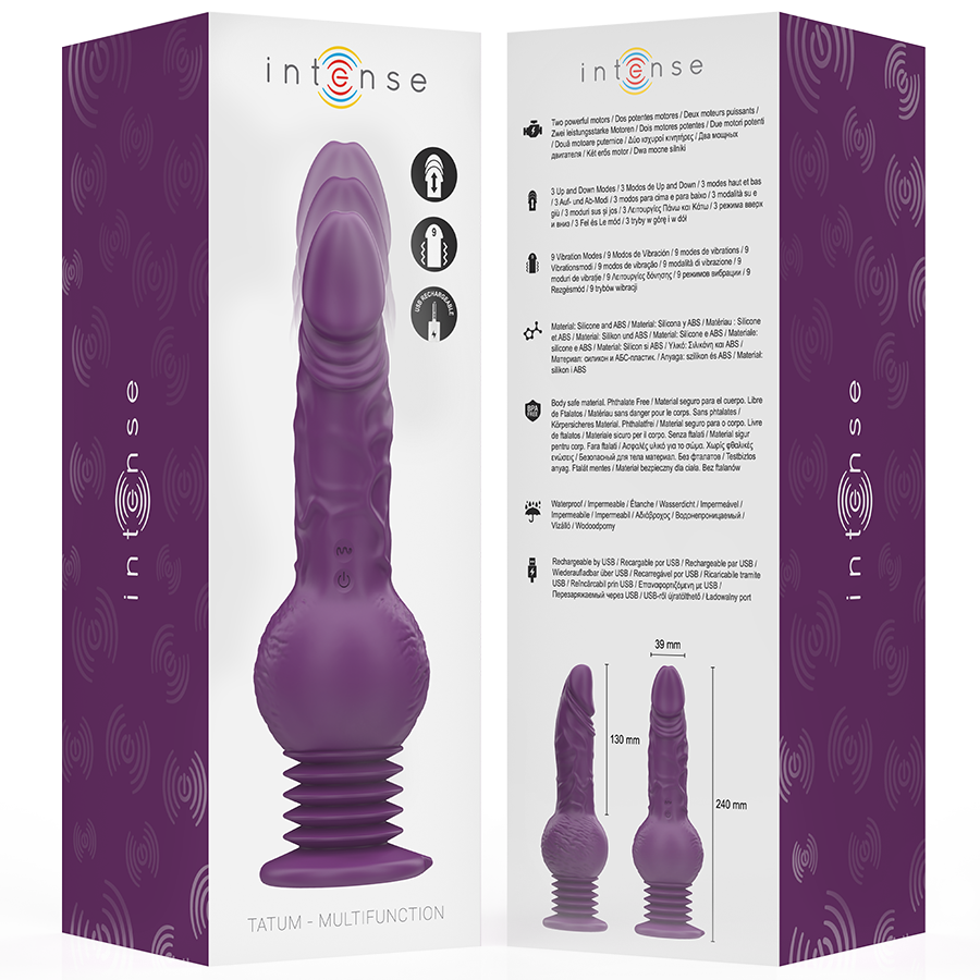 Intense Tatum Vibrador Multifunción 24 cm Púrpura