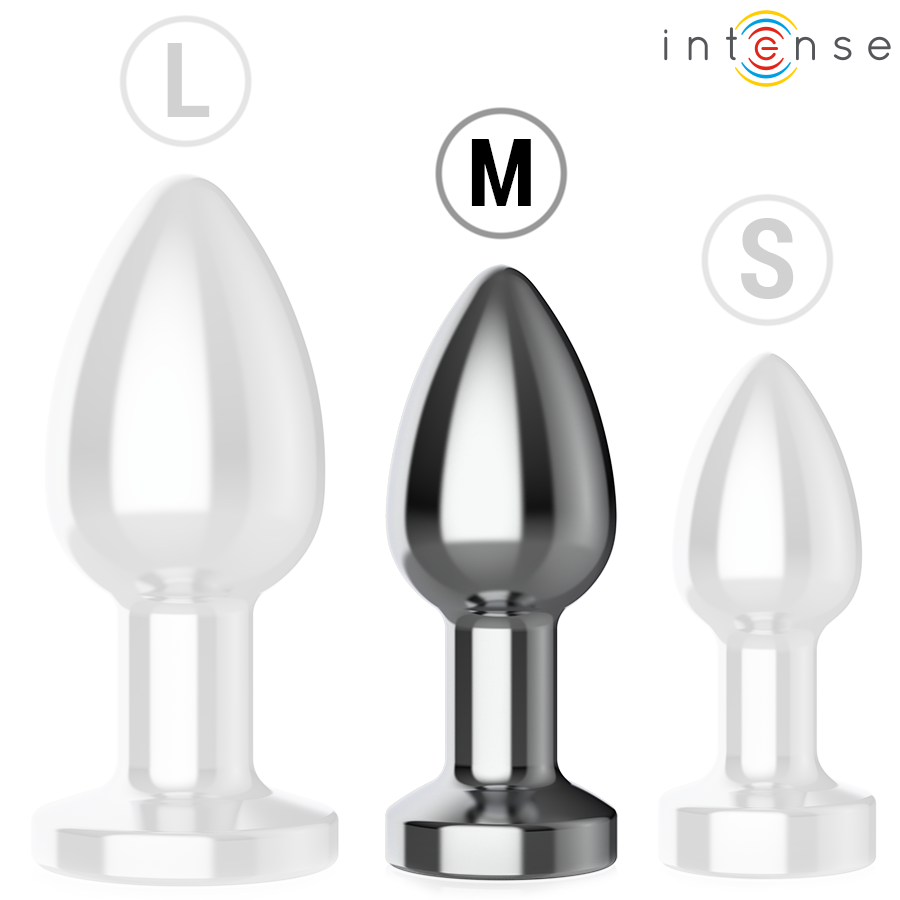 Intense Anal Plug Metal 10 Vibraciones Control Remoto Talla M