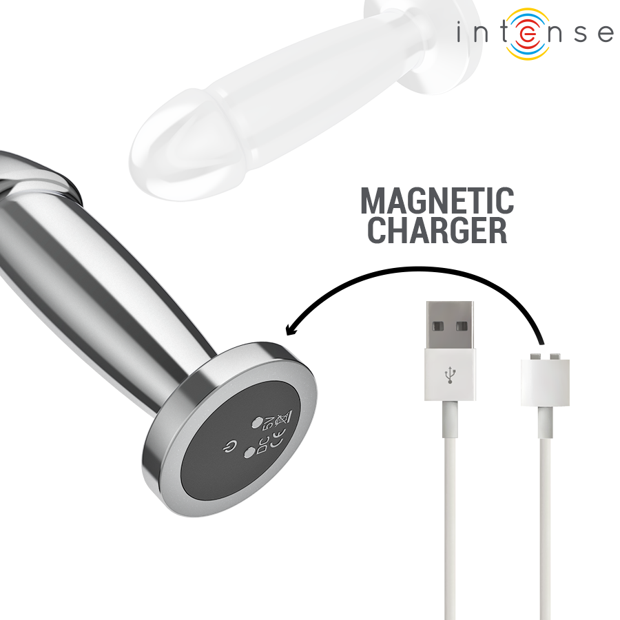 Intense Anal Plug Metal - 10 Vibraciones con Control Remoto Modelo S