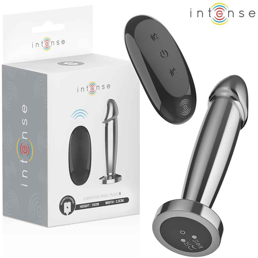 Intense Anal Plug Metal - 10 Vibraciones con Control Remoto Modelo S