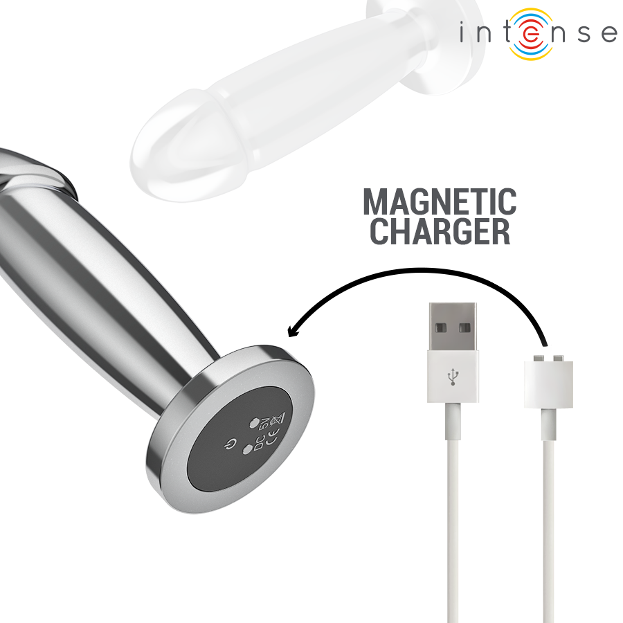 Intense Anal Plug Metal - 10 Vibraciones con Control Remoto