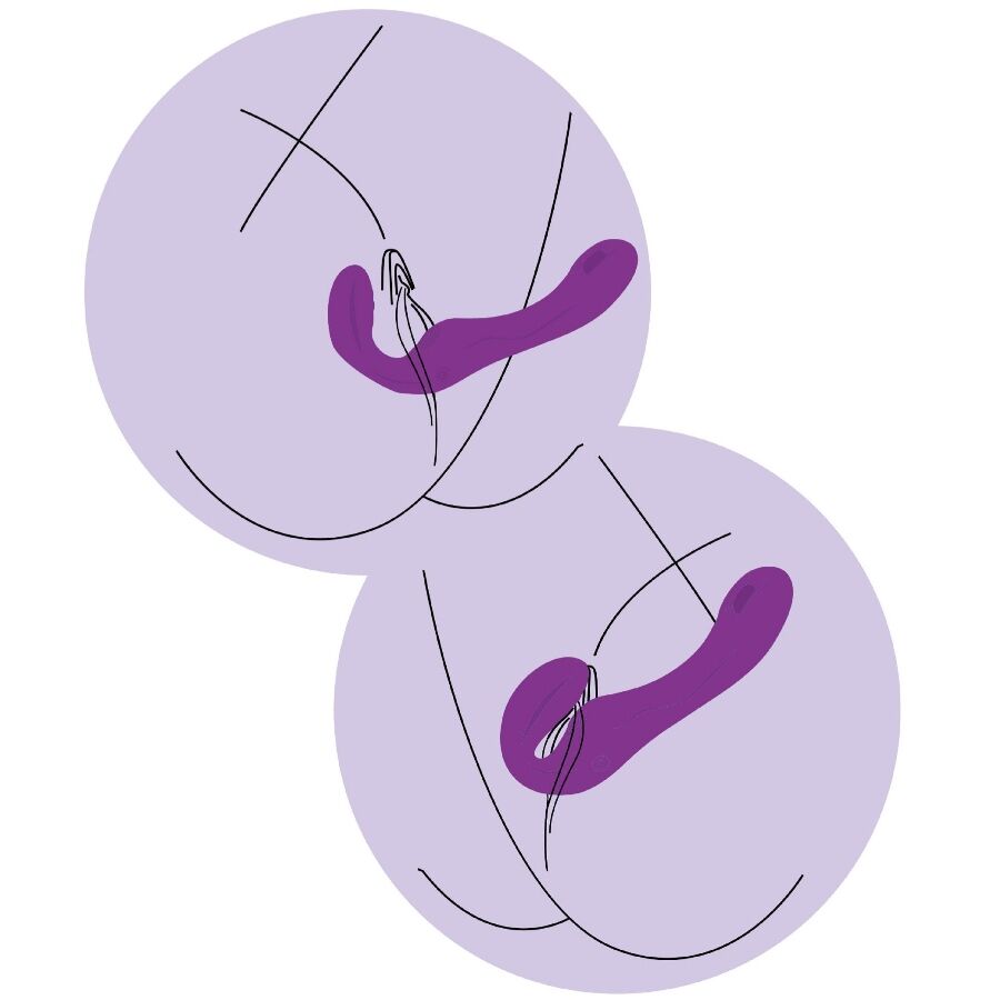 Xocoon 2 en 1 Vibrador sin Tirantes con Control Remoto Morado