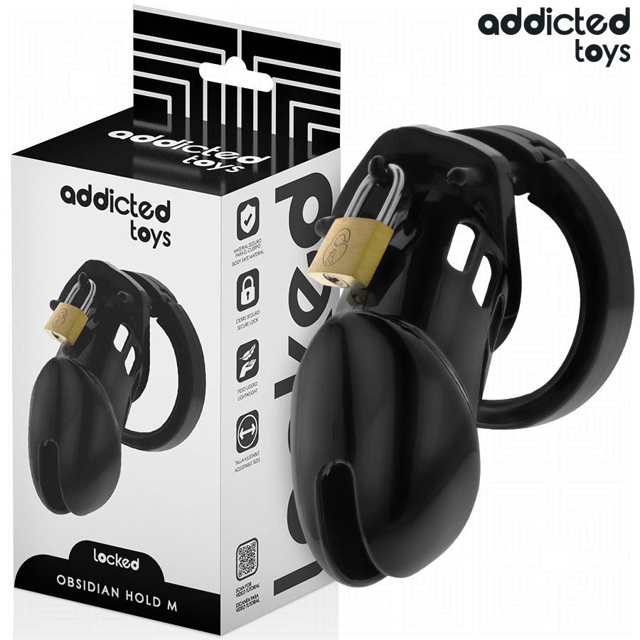 Addicted Toys Locked Obsidian Hold - Jaula para Pene Talla M