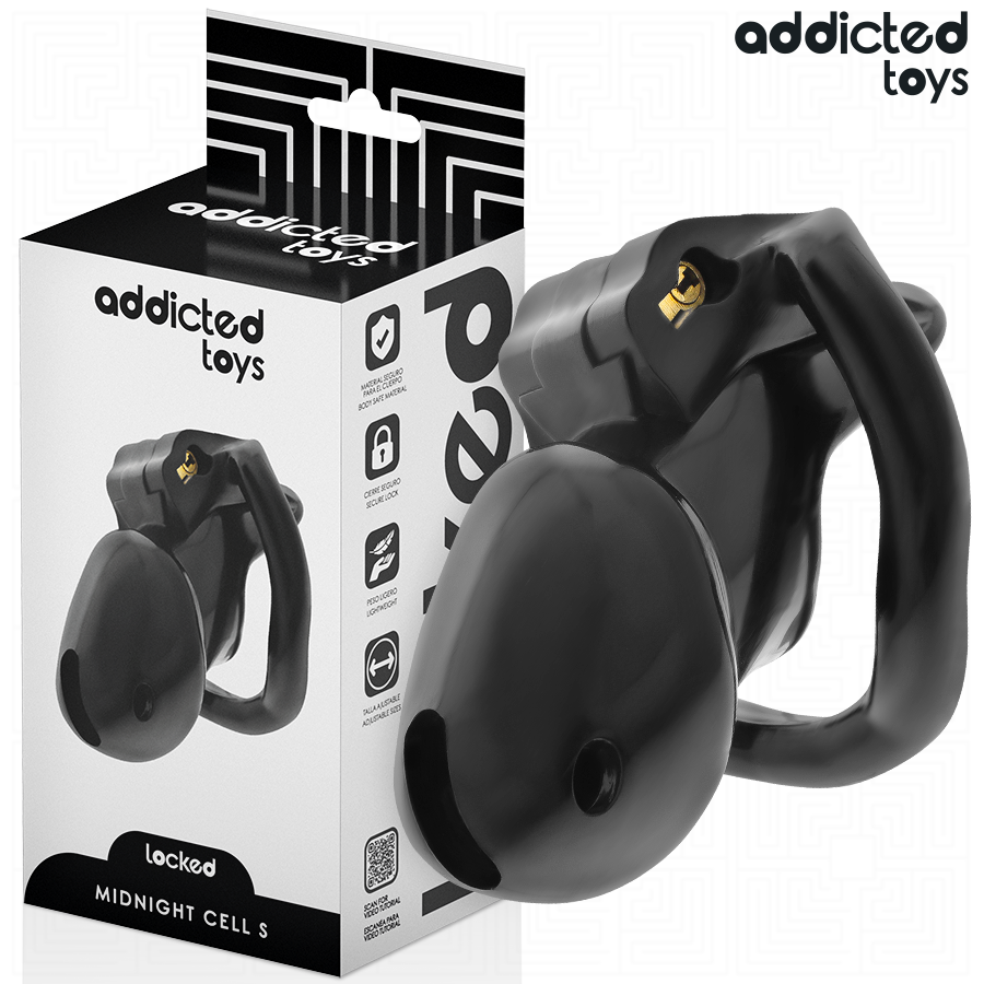 Jaula de Castidad Mindnight Cell S - Acero Inoxidable con 4 Anillos Ajustables