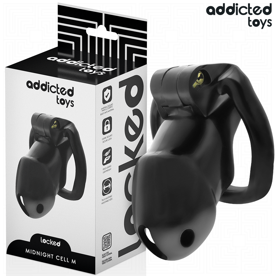 Addicted Toys Locked Midnight Cell - Jaula de Castidad Talla M