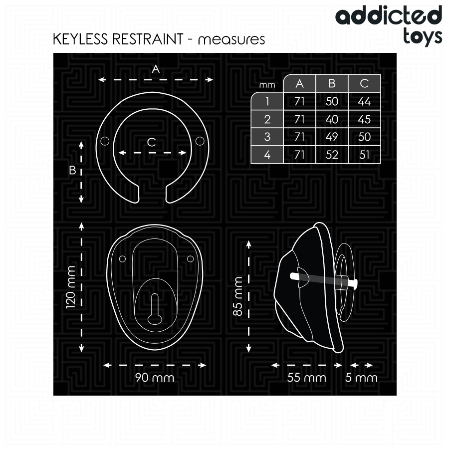 Addicted Toys Locked - Jaula de Castidad sin Llave 11.5 cm