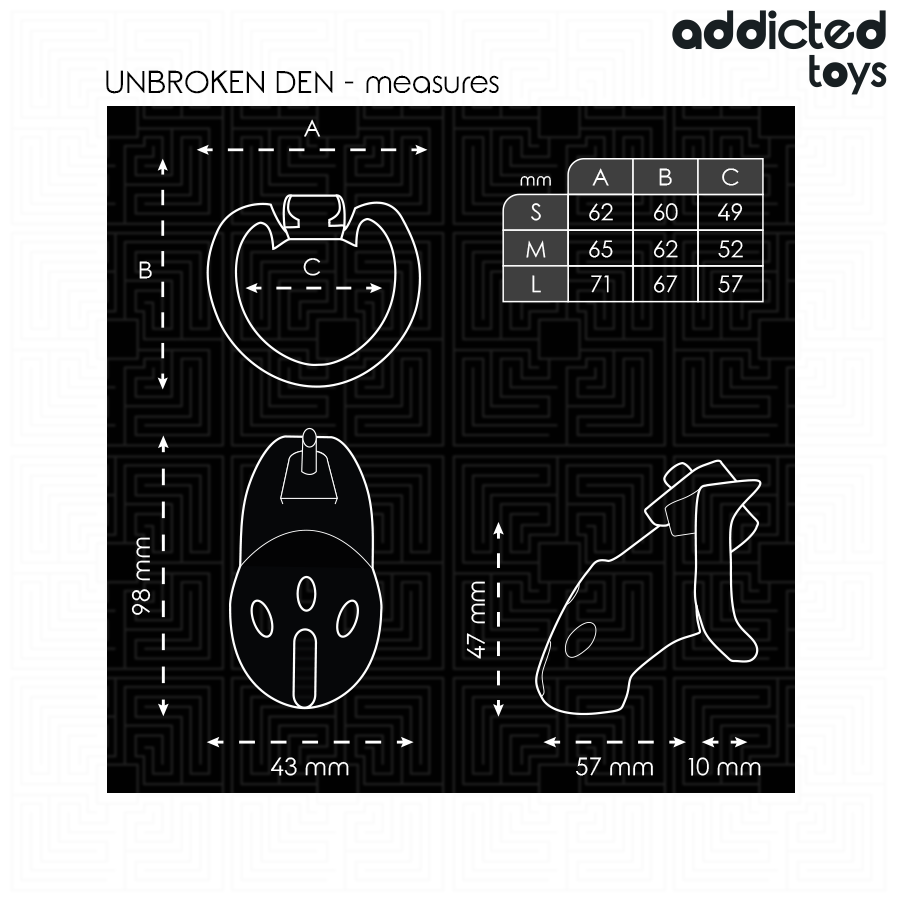 Jaula para Pene ADDICTED TOYS LOCKED 9,8 cm - Control y Sumisión