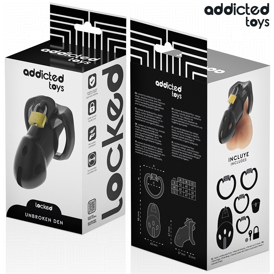 Jaula para Pene ADDICTED TOYS LOCKED 9,8 cm - Control y Sumisión