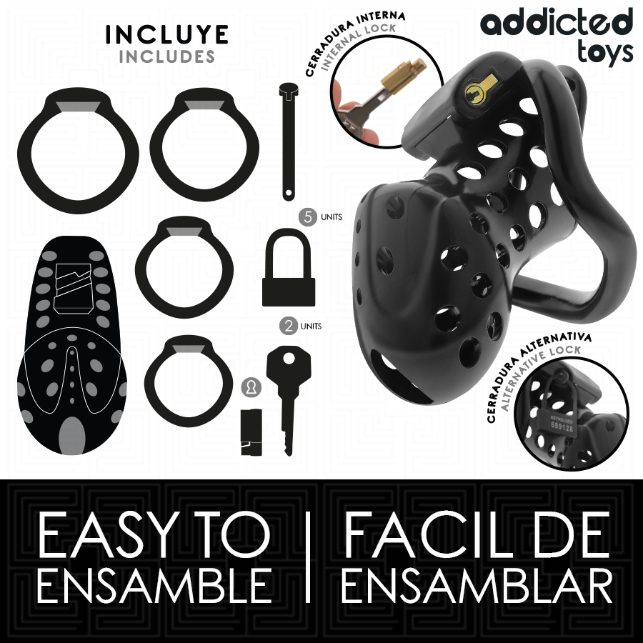 Addicted Toys Locked - Jaula para Pene con Cadena 10.5 cm