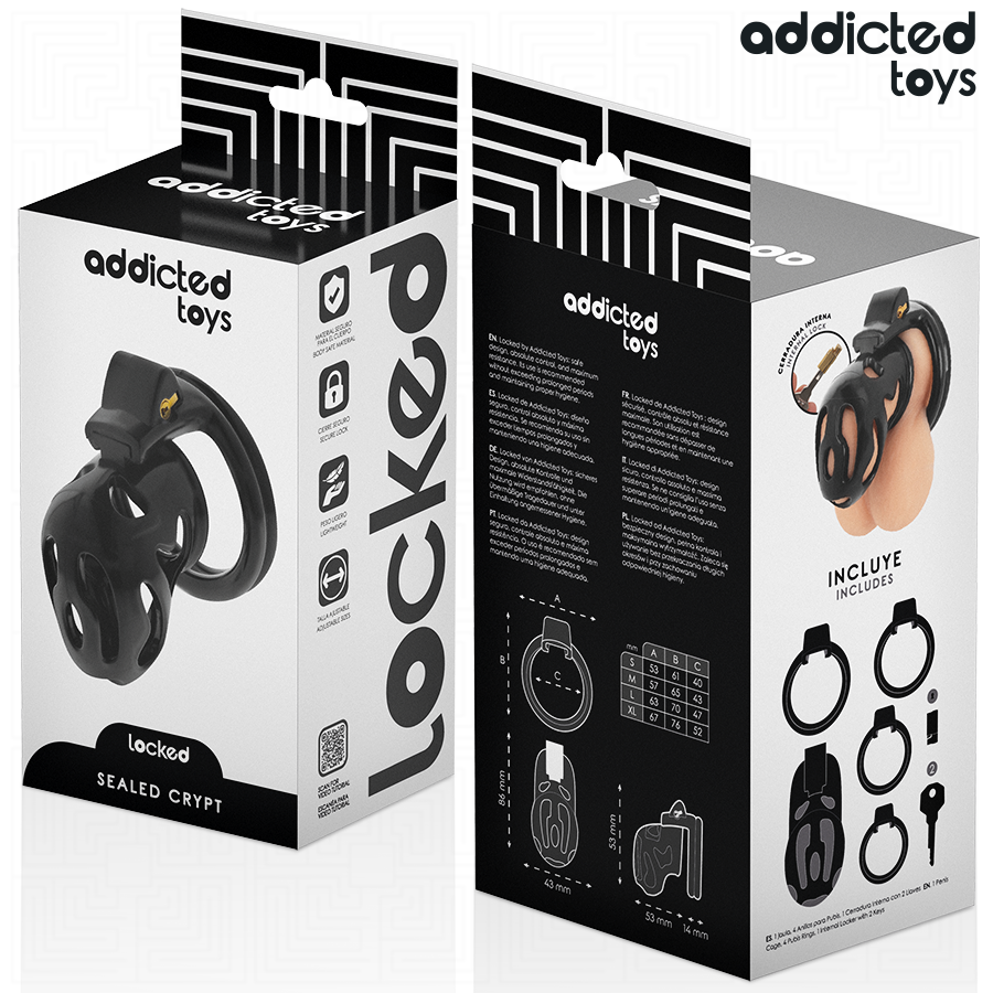 Addicted Toys Locked Sealed Crypt - Jaula para Pene 8 cm