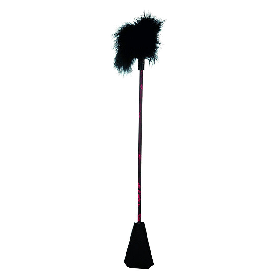 Scandal Black Feather Whip - Fusta de Plumas para Juego Erótico