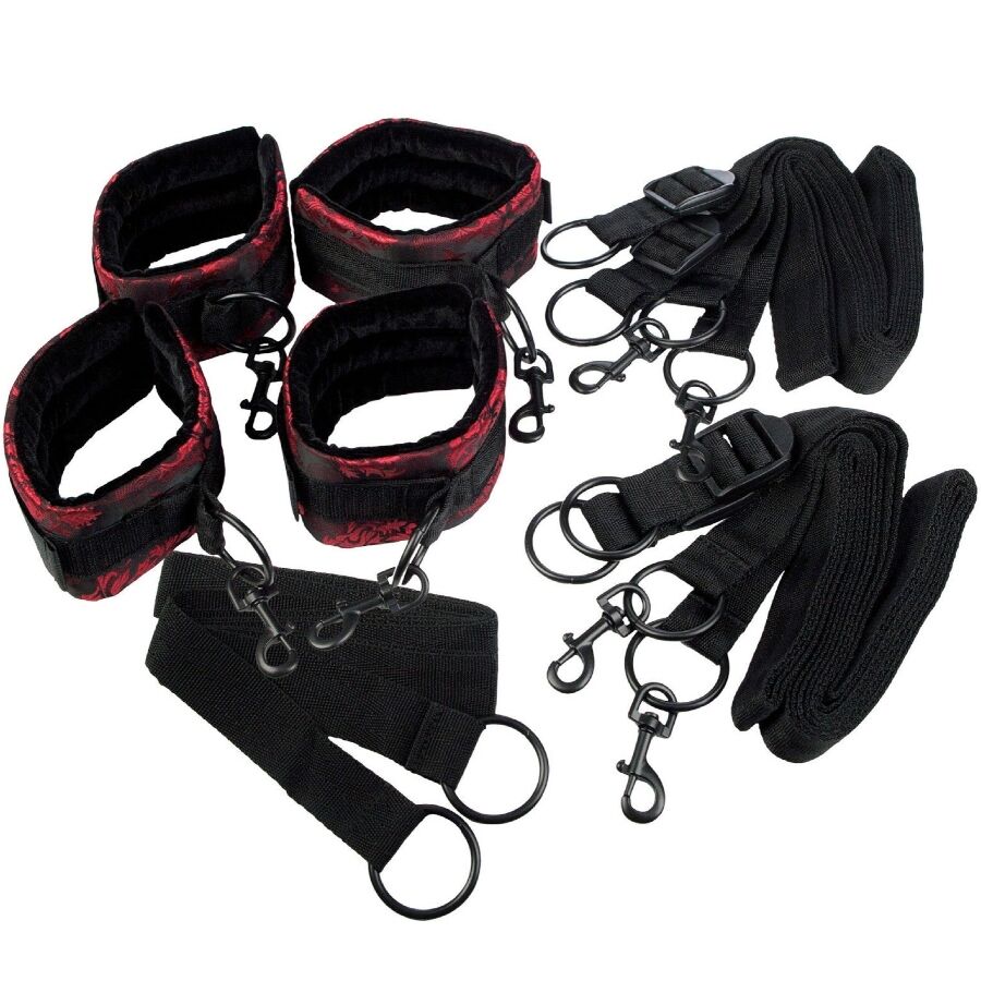 CalExotics Scandal Bed Ties Set - Sistema de Sujeción para Cama