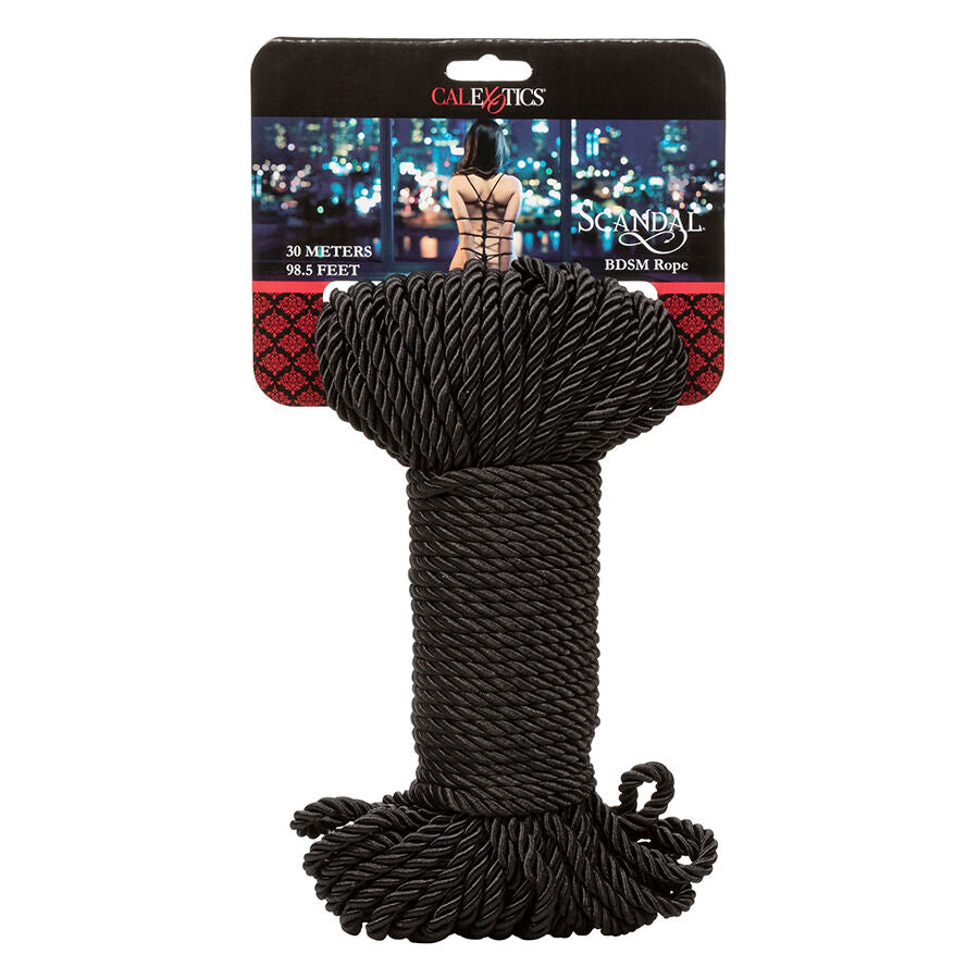 Scandal Black BDSM Rope 30m - Cuerda de Bondage Suave y Resistente
