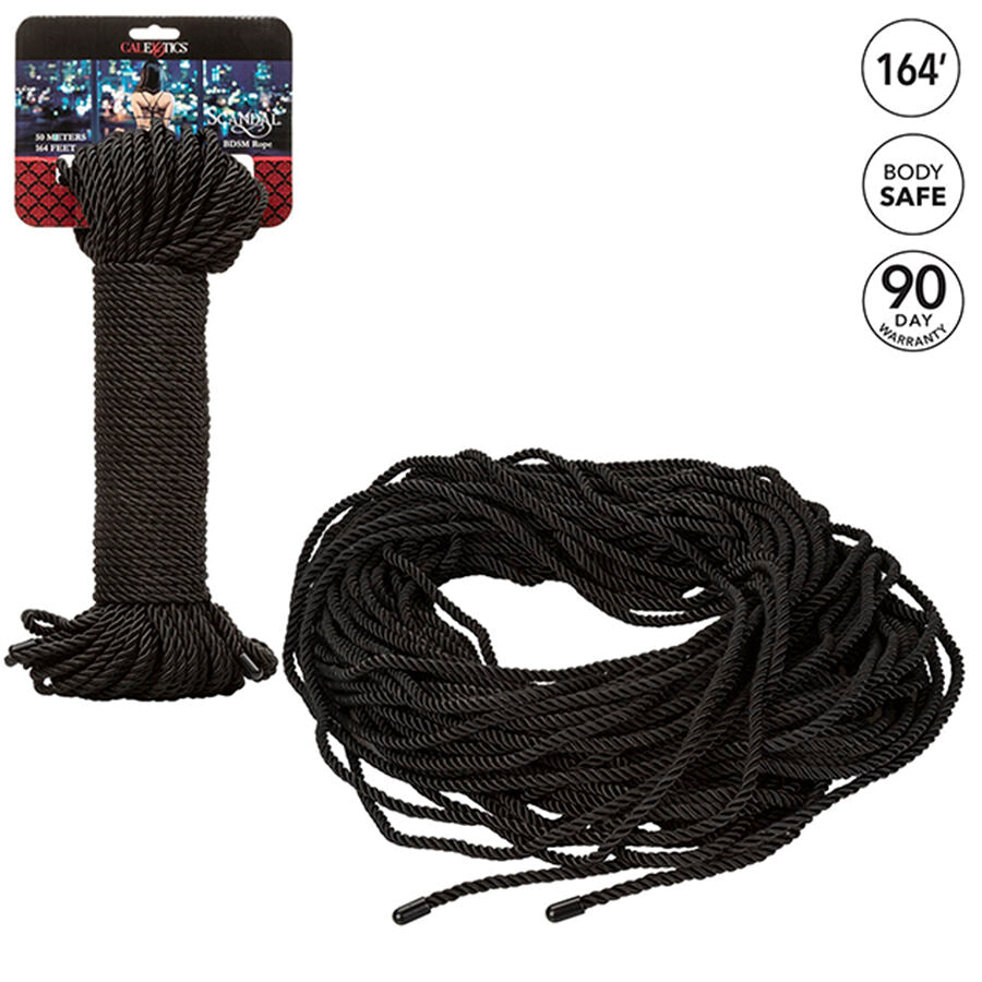 Cuerda BDSM Scandal Black 50 m - CalExotics