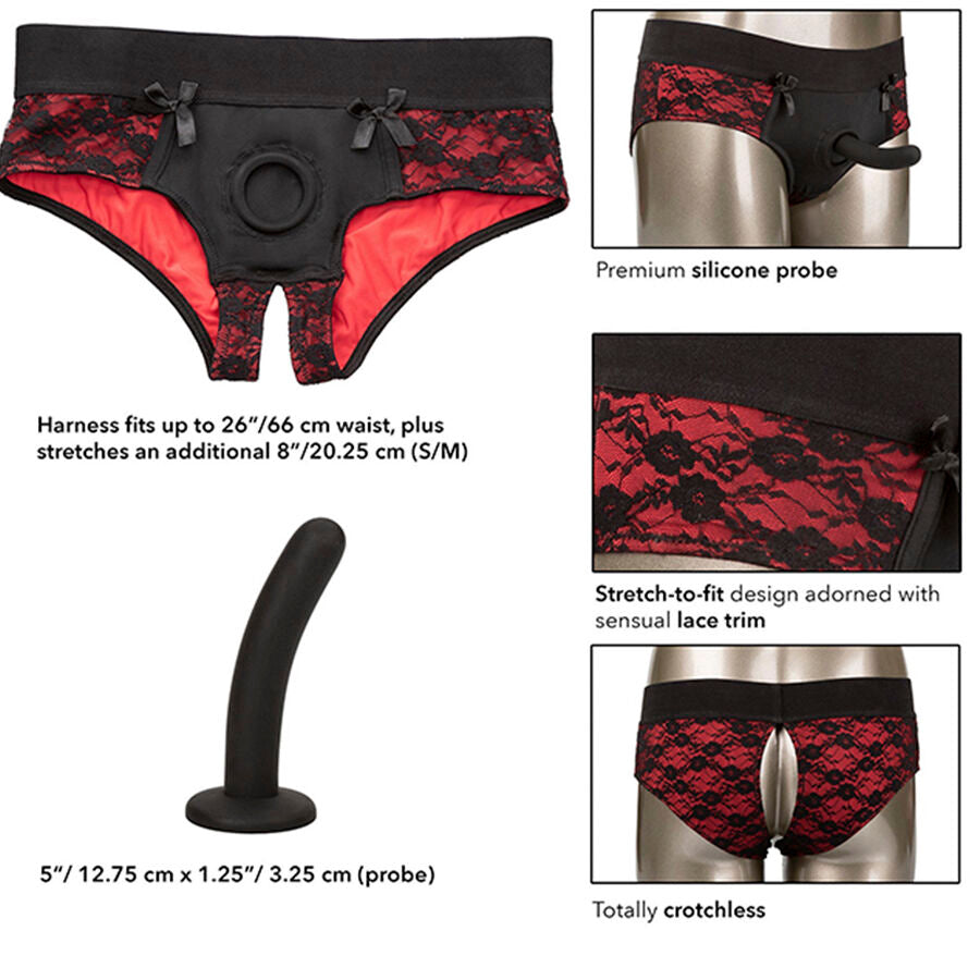 Scandal Set Braguitas sin Entrepierna con Dildo de Silicona - Talla S/M