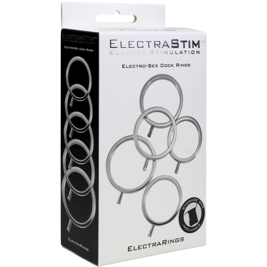 ElectraRings Metal Penis Rings Pack de 5 - Anillos para Pene Electrastim