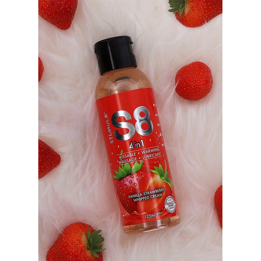 Stimul8 S8 4 en 1 Lubricante Sabor Fresa 125 ml
