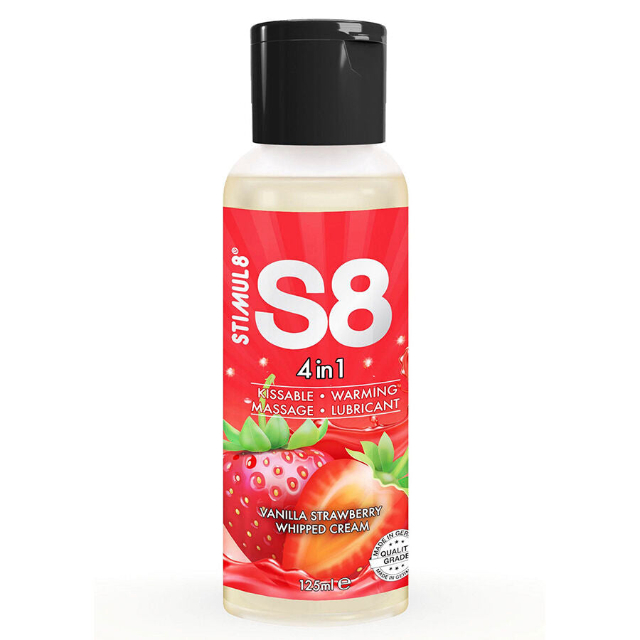 Stimul8 S8 4 en 1 Lubricante Sabor Fresa 125 ml