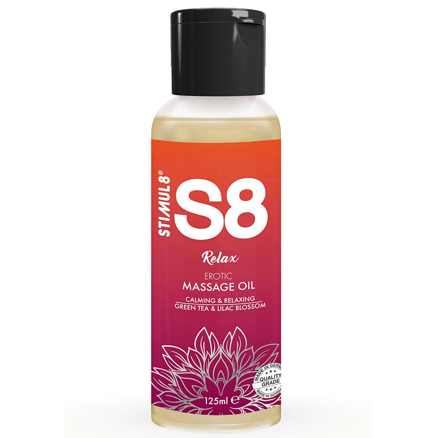 Stimul8 S8 Relax Green Tea Massage Oil 125ml