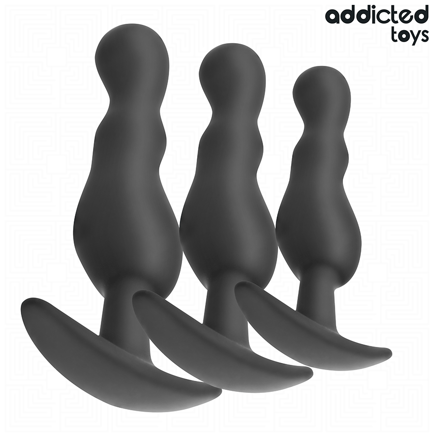 Set de 3 Plugs Anales de Silicona Addicted Toys Modelo 1
