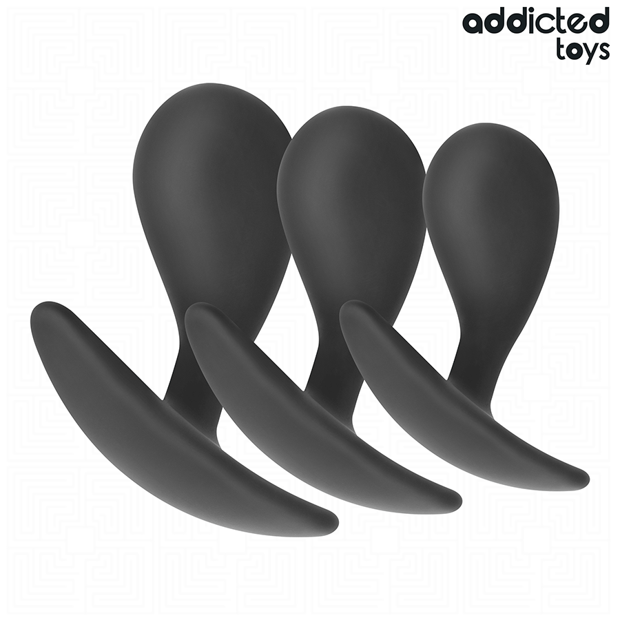 Set de 3 Plugs Anales de Silicona Addicted Toys Modelo 3