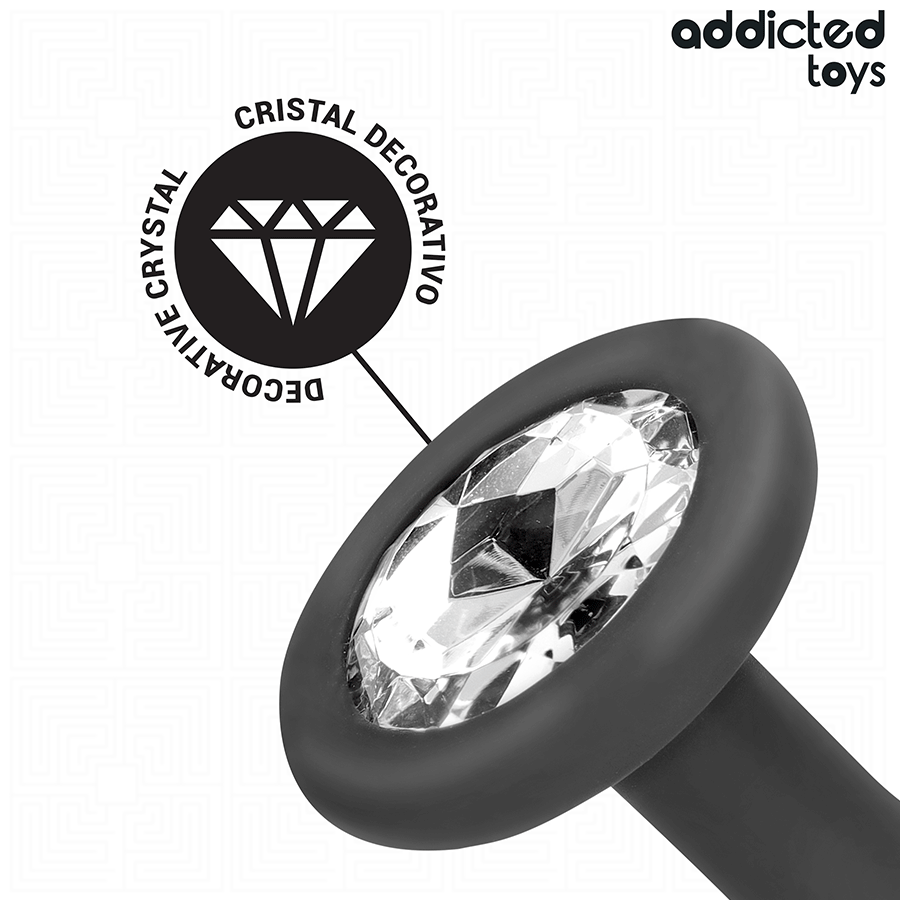 Set de 3 Plugs Anales de Silicona con Gema - ADDICTED TOYS