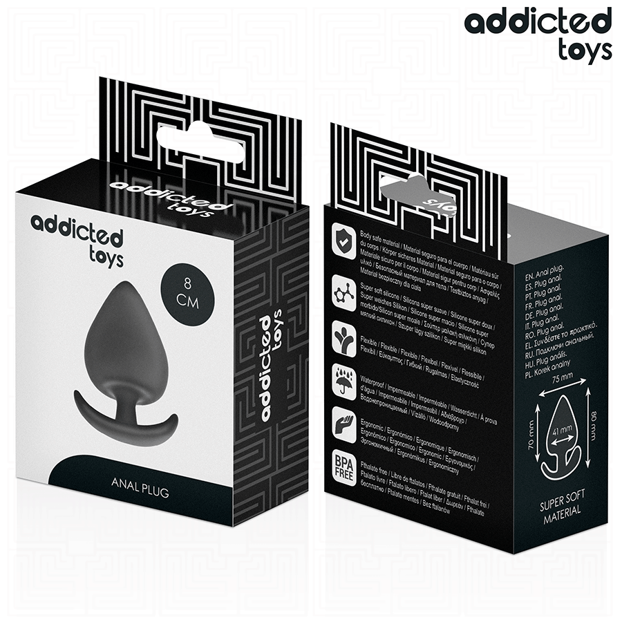 Plug Anal de Silicona Talla L 8 cm - ADDICTED TOYS