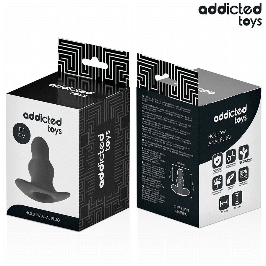 Plug Anal Hueco de Silicona Talla L - ADDICTED TOYS
