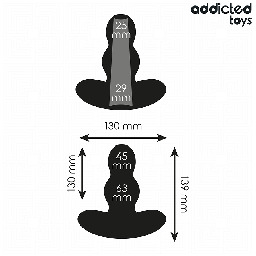 Addicted Toys Hollow Anal Plug Silicone XL 13.9 cm