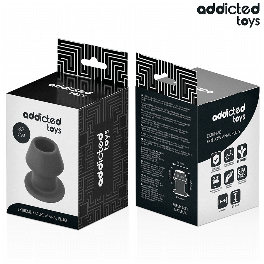Addicted Toys Extreme Hollow Anal Plug Silicone Talla M