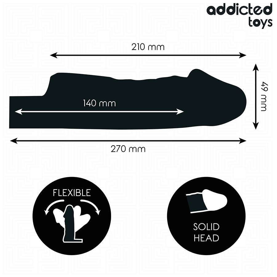 Funda Peneana Transparente Talla M 27 cm - ADDICTED TOYS
