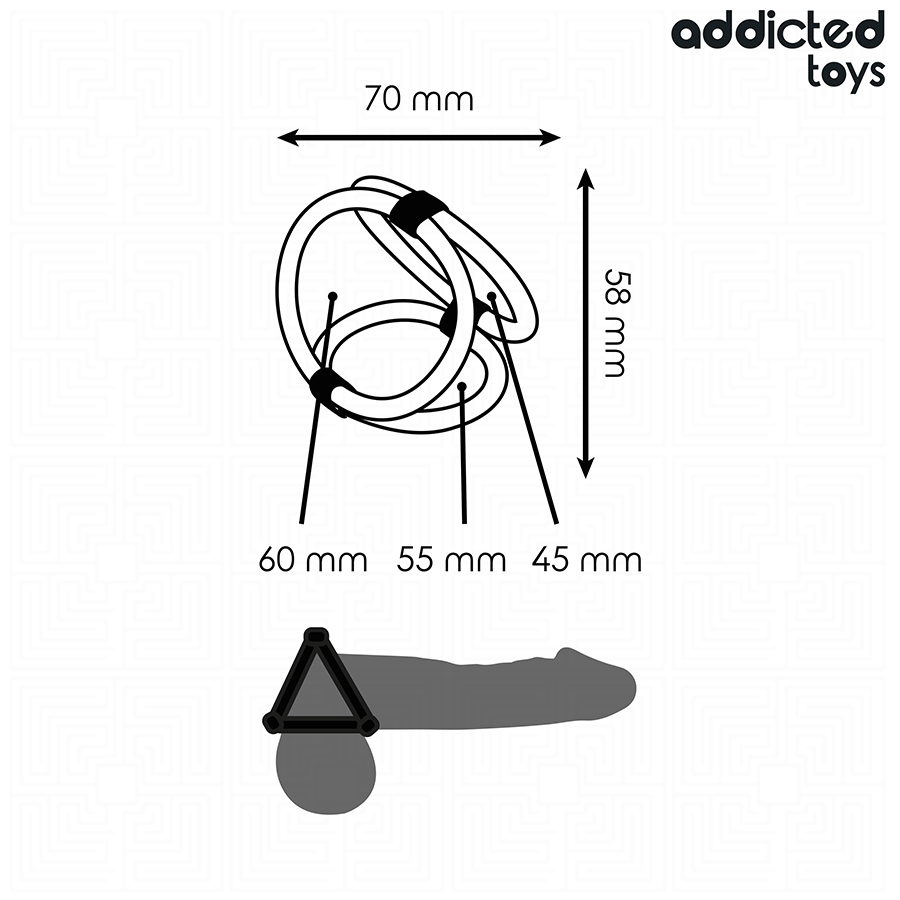 Triple Penis Ring - Addicted Toys