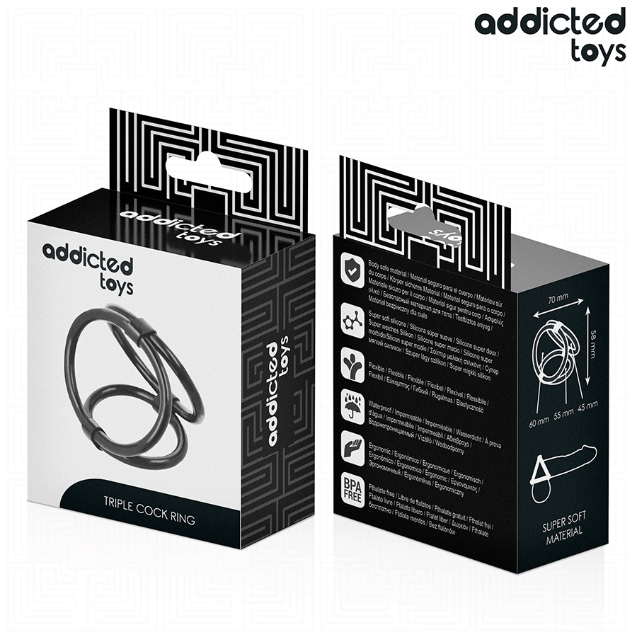 Triple Penis Ring - Addicted Toys