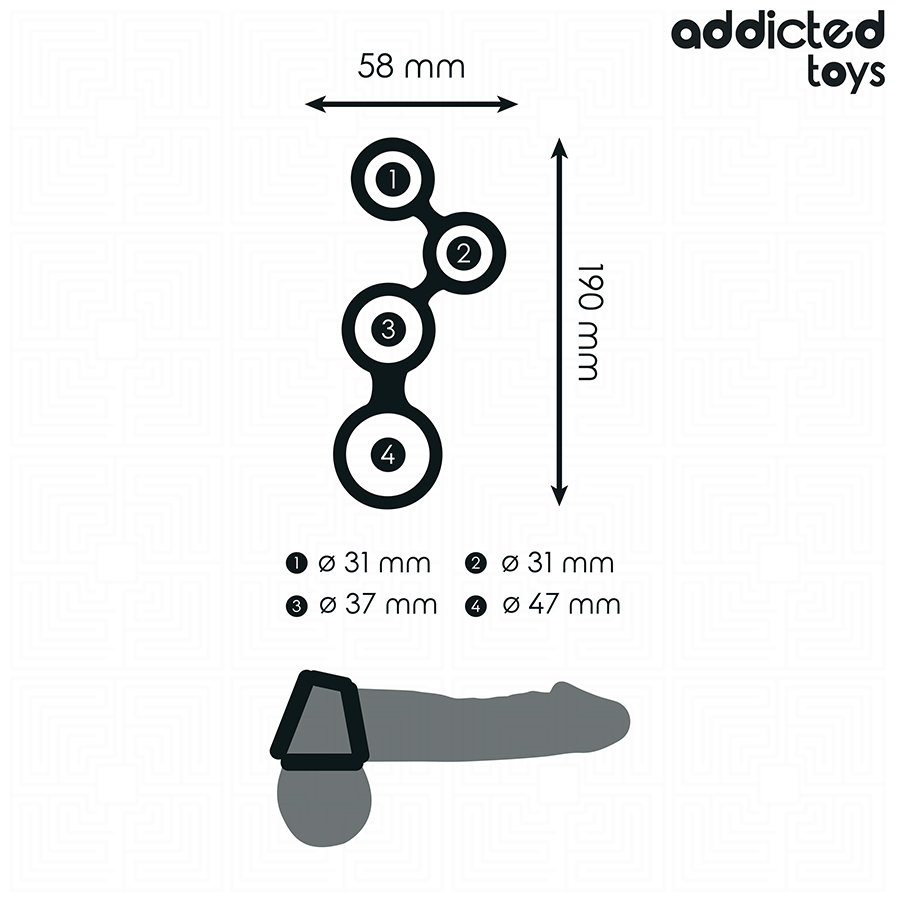 Anillo Peneano con Divisores para Testículos ADDICTED TOYS
