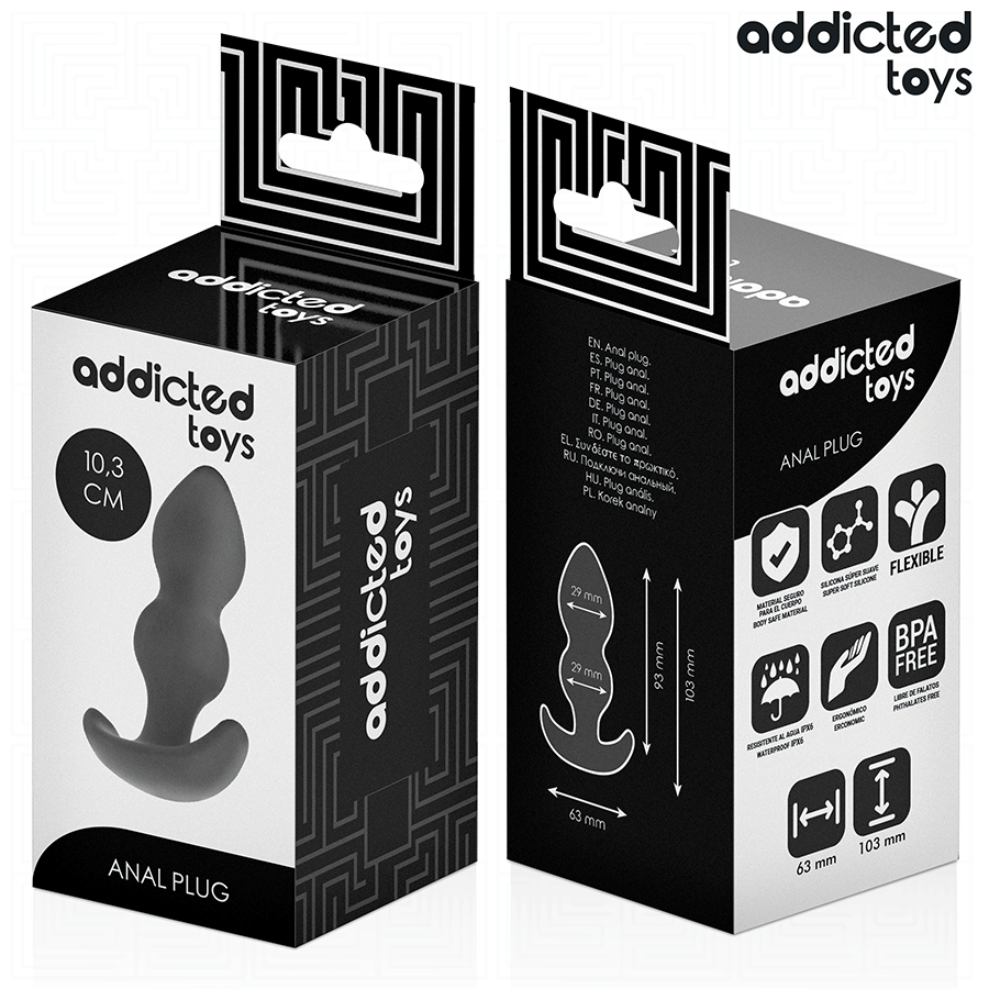 Addicted Toys Anal Plug Silicone Talla S - 10.3 cm