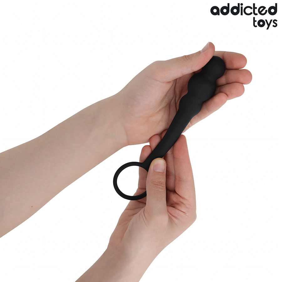 Anal Plug with Ring Silicone Model 1 - ADDICTED TOYS