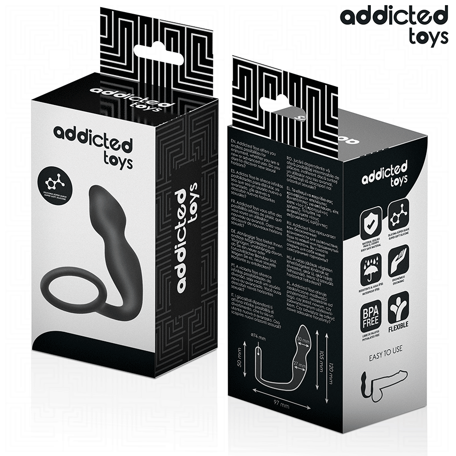 Addicted Toys Anal Plug with Ring Silicone Model 2
