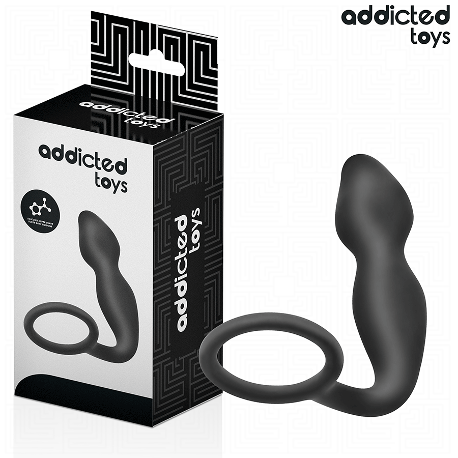Addicted Toys Anal Plug with Ring Silicone Model 2