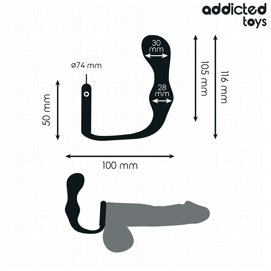 Addicted Toys Anal Plug with Ring Silicone Model 3
