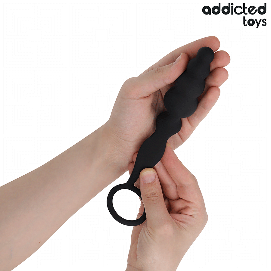 Anal Plug with Ring Silicone Model 5 - ADDICTED TOYS