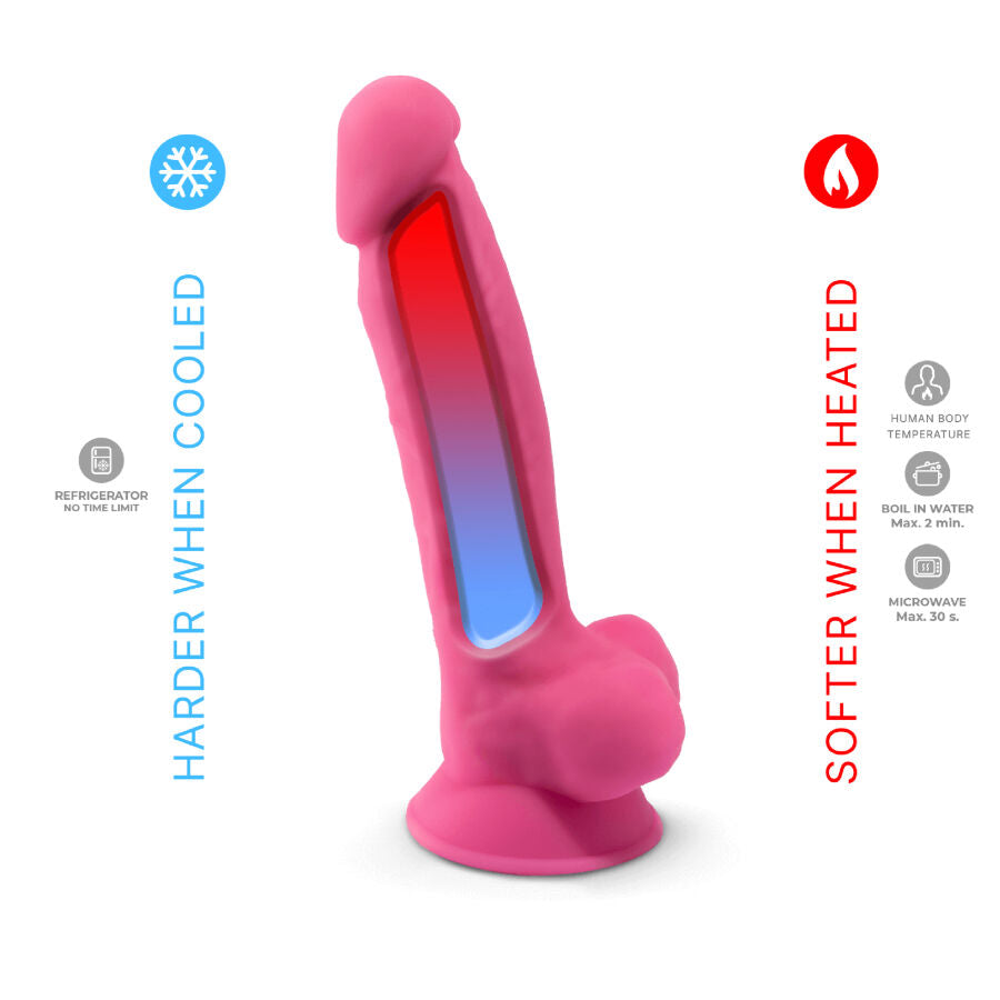 Silexd Model 1 Pene Realista Premium Silicona Fluorescente Rosa 17.5 cm